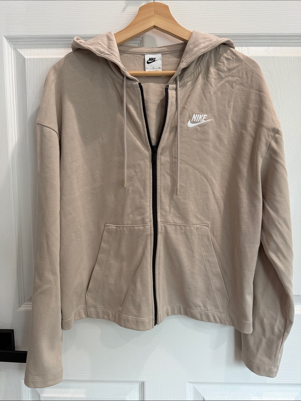 Nike Beige/Tan Zip-Up Hoodie